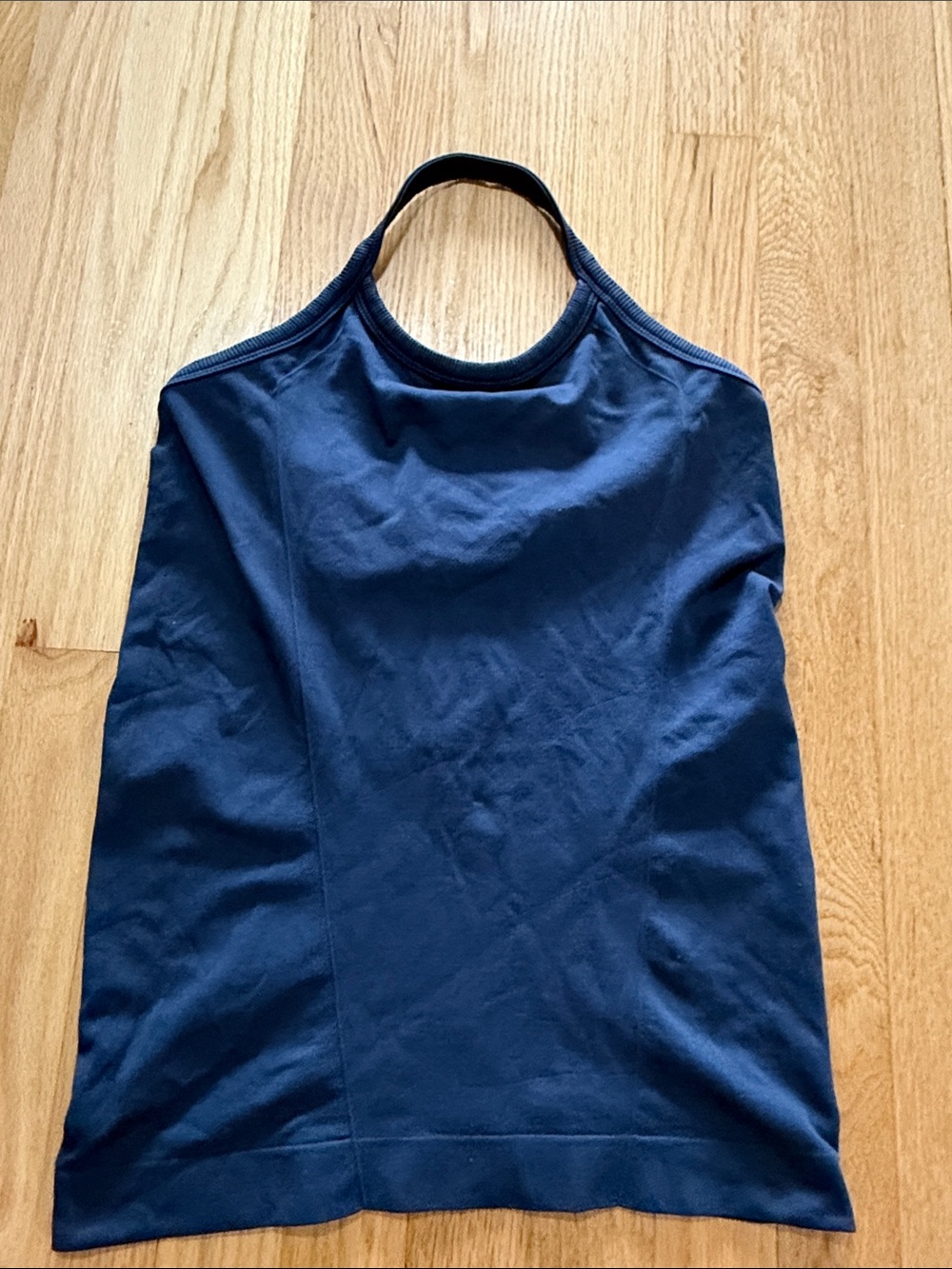 Oiselle Wazelle Navy Blue Halter Seamless Tank Top Sz S